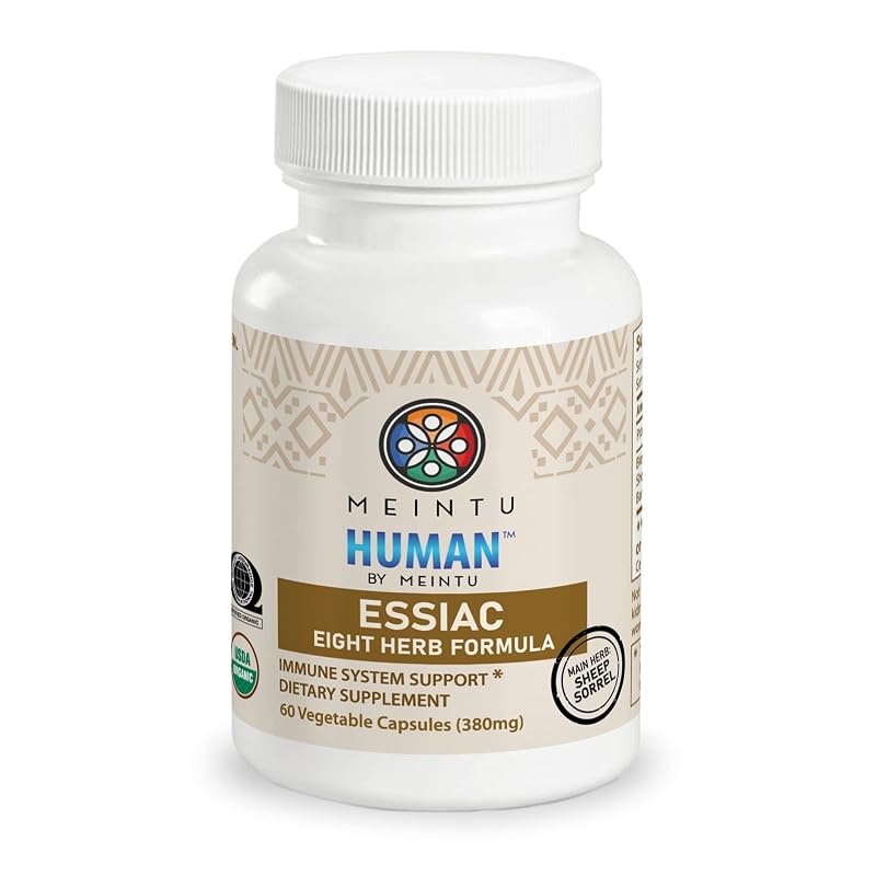 MEINTU Suplemento antioxidante orgânico de 8 ervas Essiac em cápsulas 380 mg 60 cápsulas