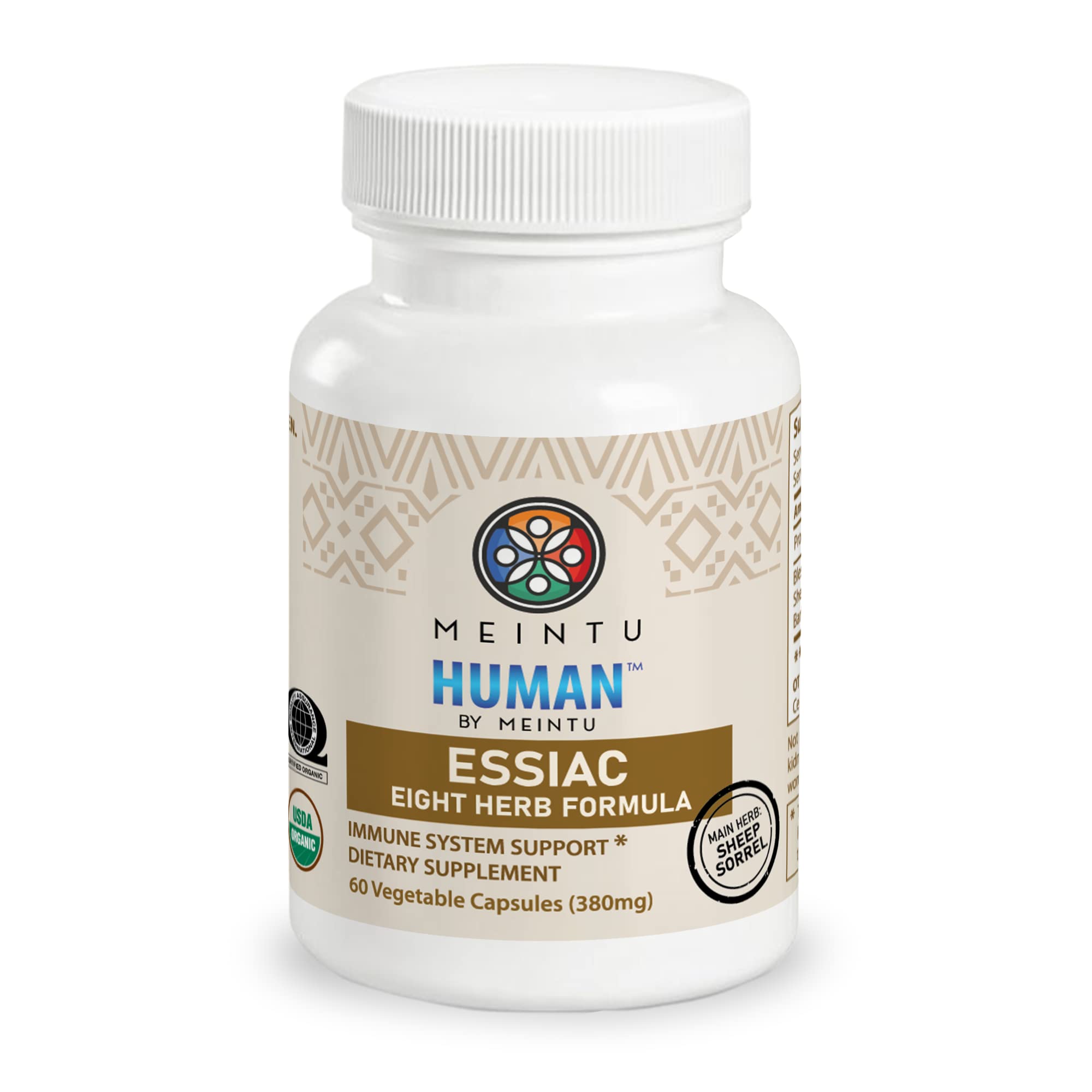 Organic 8 Herb Essiac Capsules - Advanced Powerful Antioxidant Blend to Help Promote Overall Health - 100% Organic Essiac Tea 8 Herb Supplement - 60 Capsules