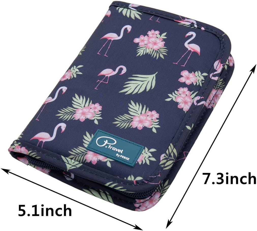 VanFn Travel Passport Wallet, Passport Holder For Family, P.Travel Series (Flamingo)