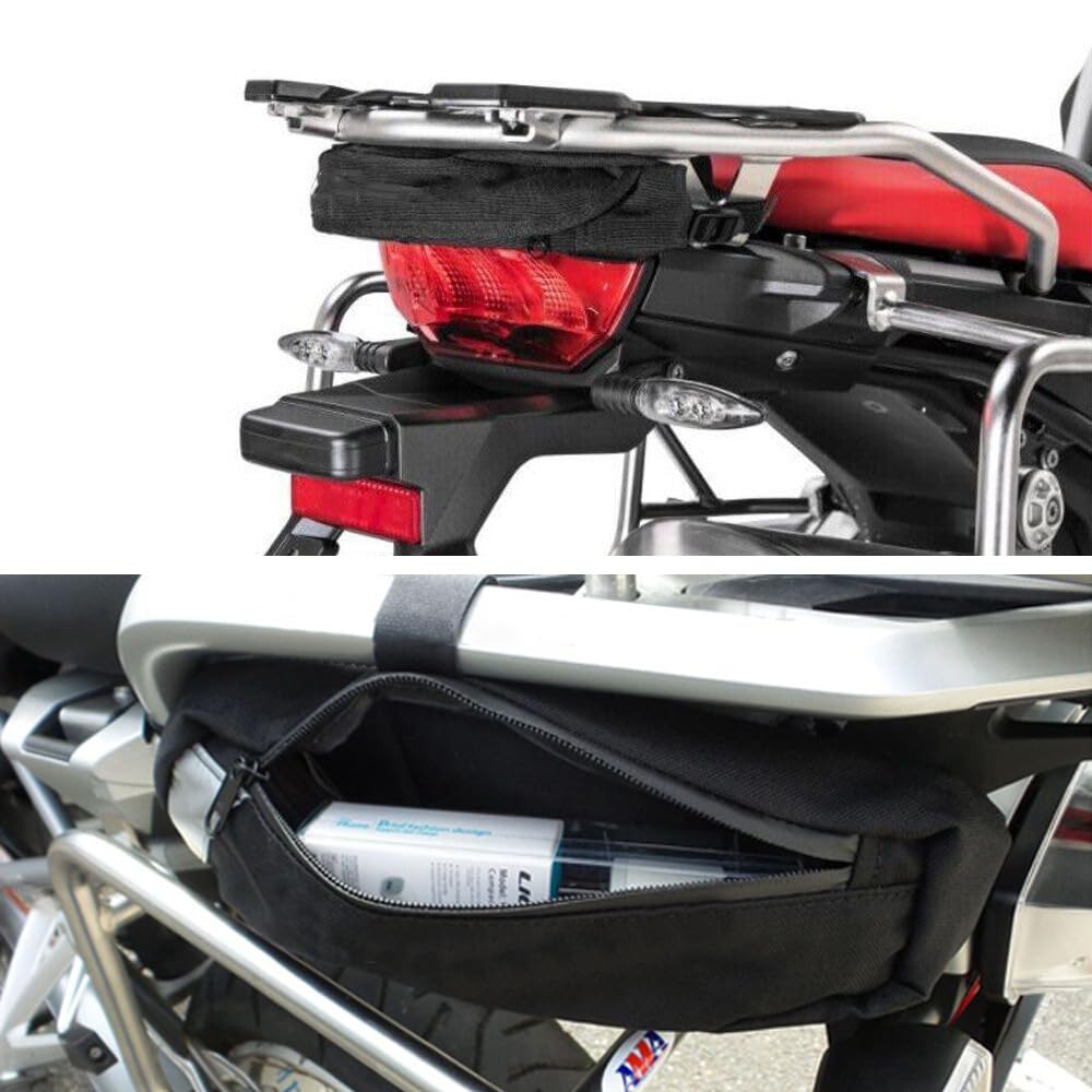 Generico Borsa Portaoggetti per Portapacchi Posteriore per BMW R1250GS R1200GS F850GS F750GS 2013-2024 Borsa Attrezzi Moto Impermeabile