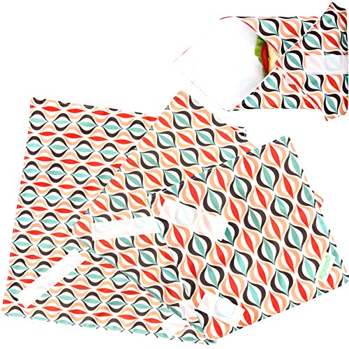 Wegreeco Reusable Sandwich Wrap, (Set of 3) - Geometry