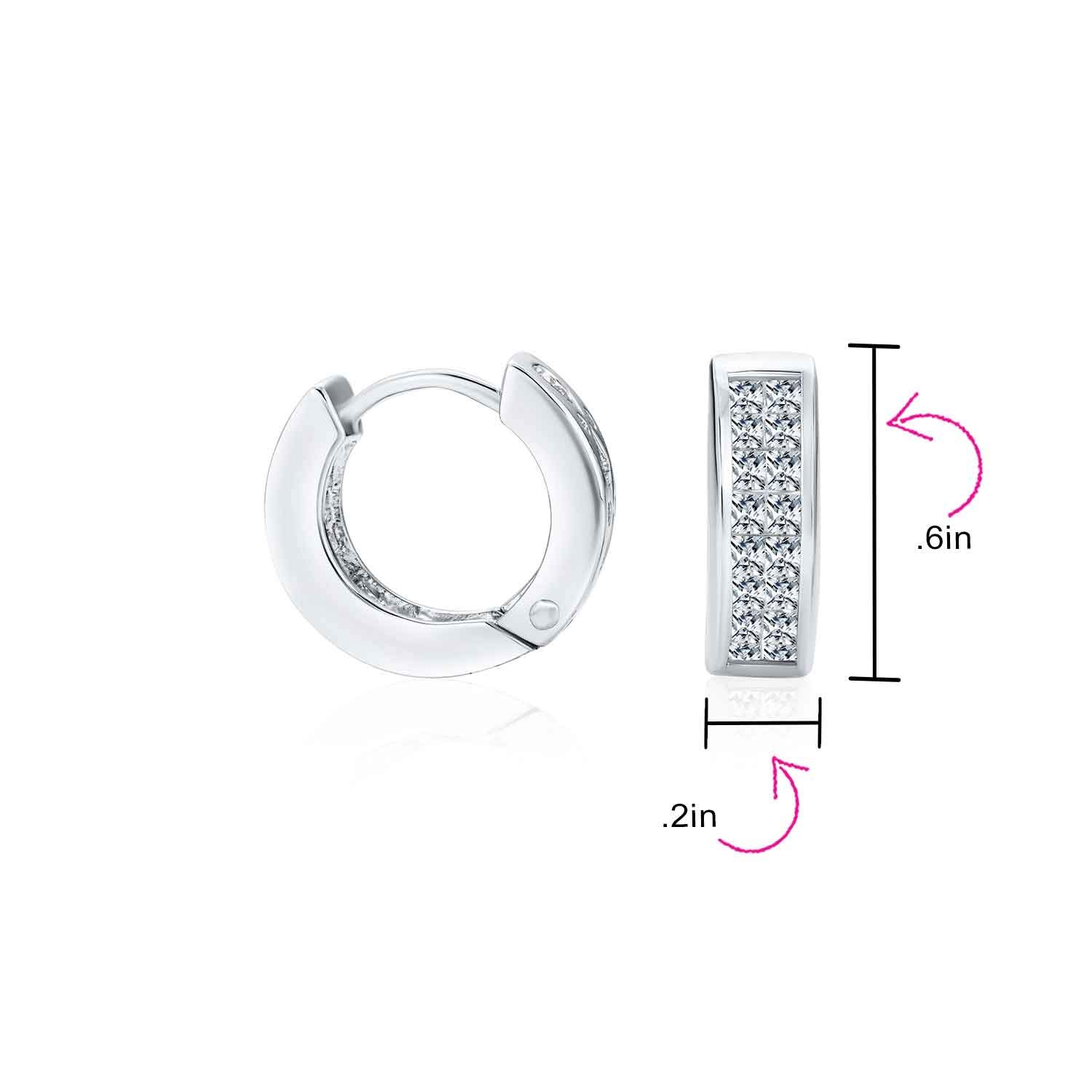 Piccoli Orecchini A Cerchio Unisex In Argento 925 Placcato Oro Rosa E Giallo, Con Zirconi Chiari, Rossi, Blu, Verdi E Neri.