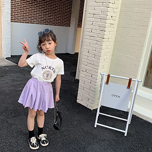 Girls Athletic Skort Golf Tennis Running Skirt Solid Activewear for Toddler 2-7Years3