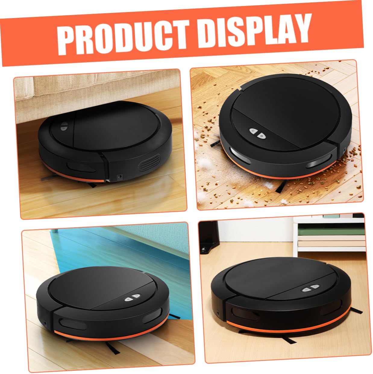 balacoo Robotic Vacuum Cleaner for Home Automatic Hard Floor Sweeper with Multifunctional Design Effortless Cleaning for Daily Maintenance US Plug Compatible