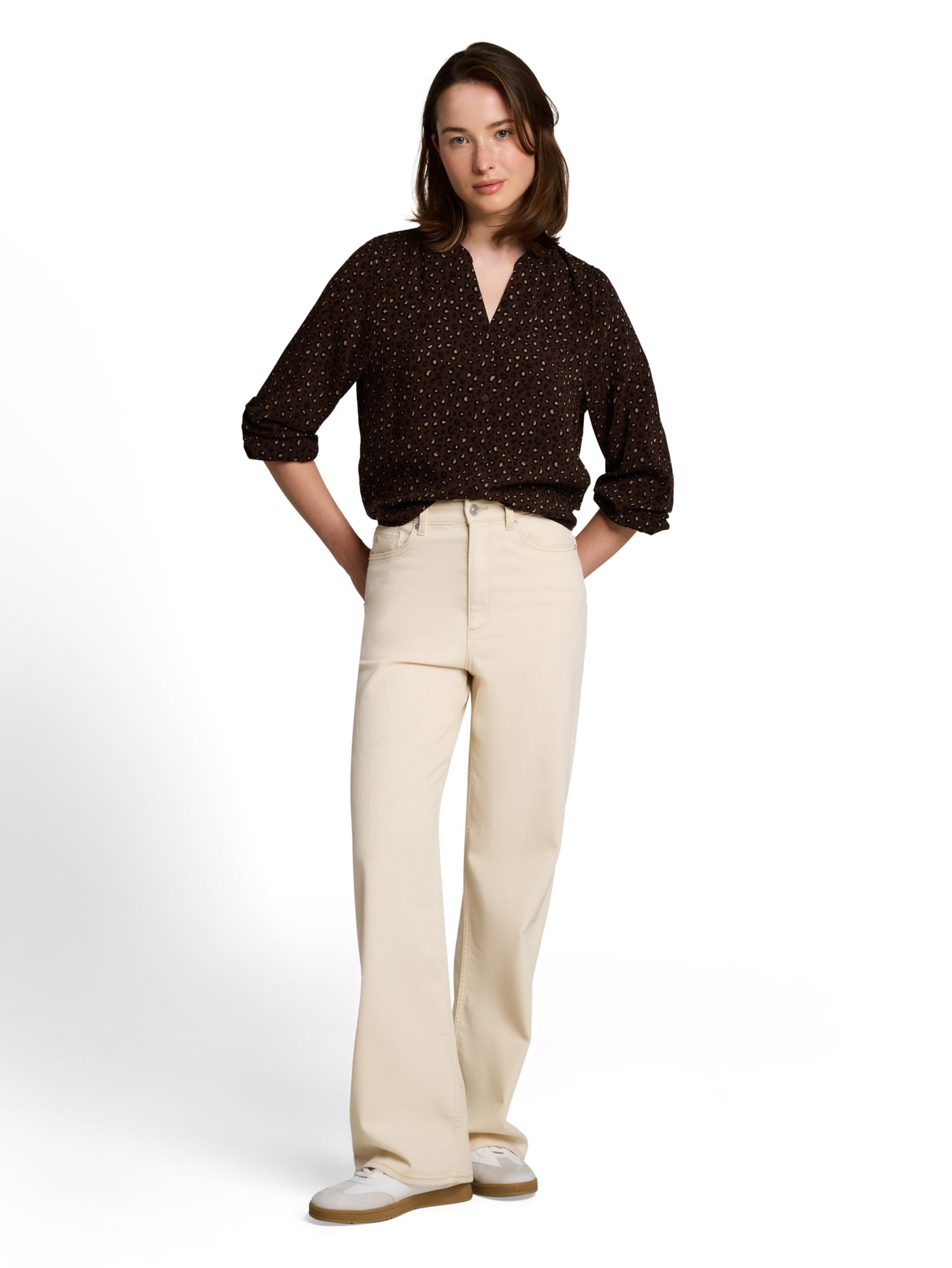 TOM TAILOR Denim Damen Bluse mit Muster