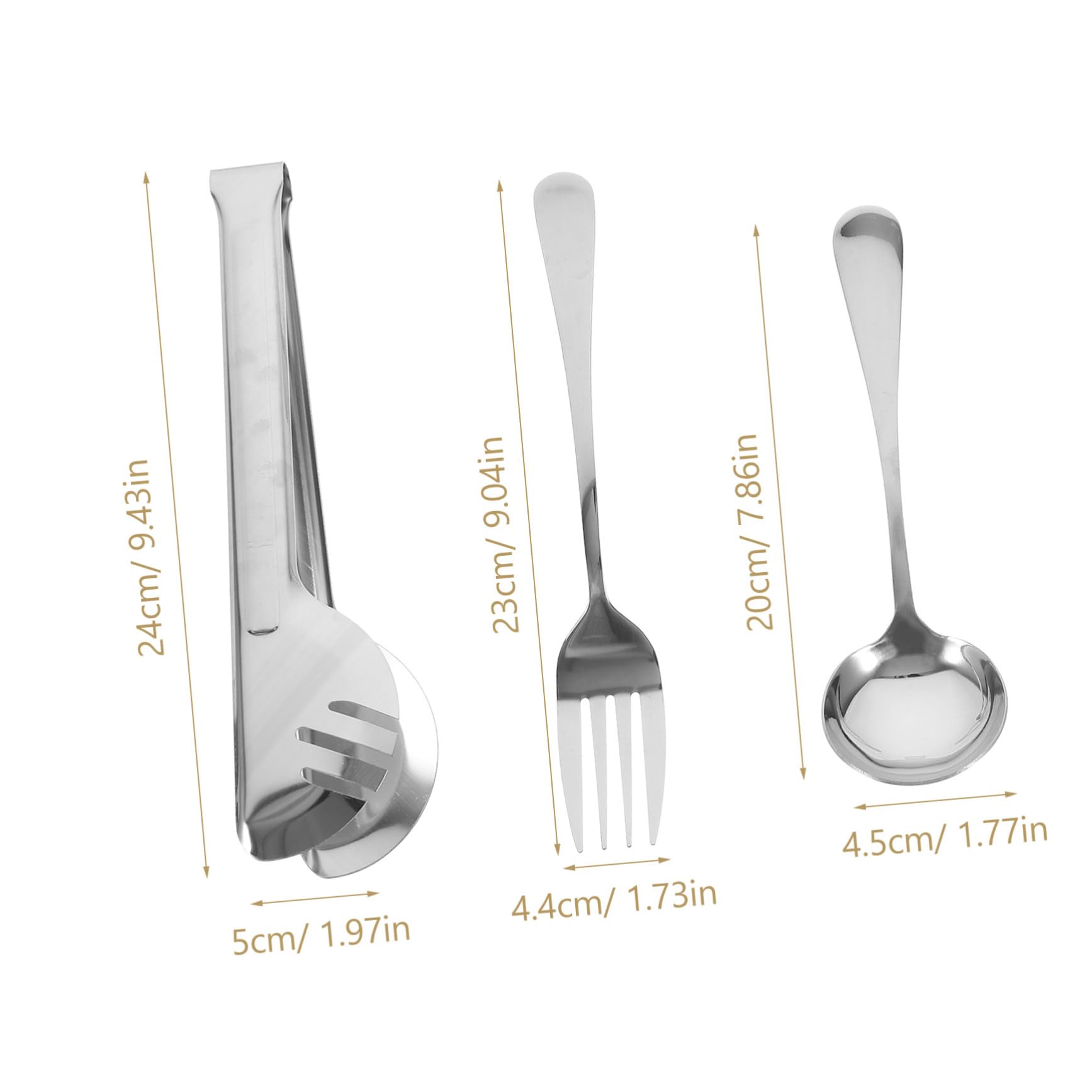 OUNONA Posate in Acciaio Inox Di Stoviglie Per Servire Buffet e Catering Cucchiai e Forchette Da Portata Per Cucina Casa