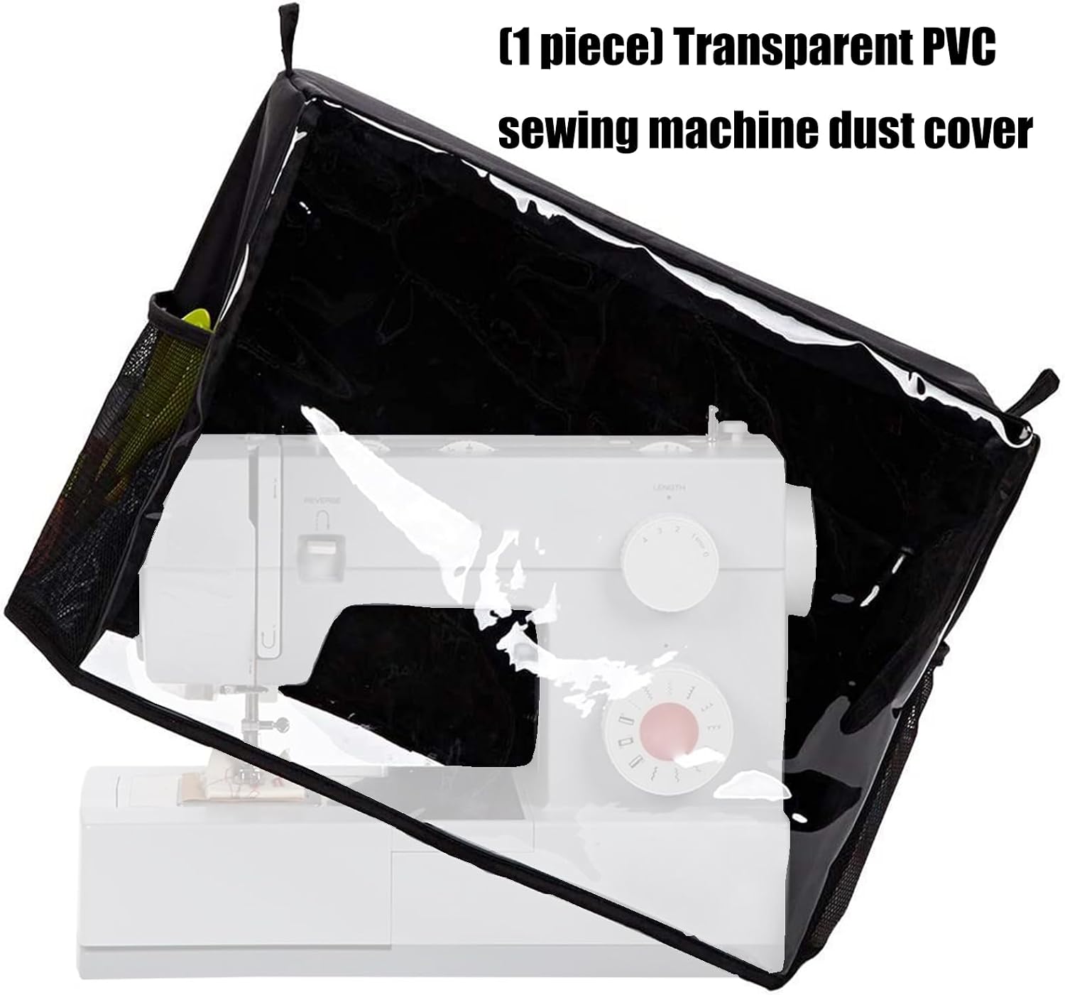 Clear Sewing Machine Cover Polyester Reinforced PVC Materials Breathable Portable for Home Use Cover for Sewing Machine