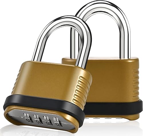 Paquete de 2 candados combinados  Cerradura combinada resistente de 4 dígitos  0.118 pulgadas (1.043 in) candado de combinación impermeable para disponible en Yaxa Colombia