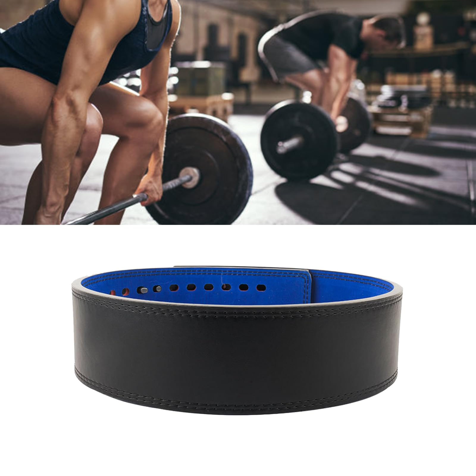 Cintura di sollevamento pesi per uomo donna cintura da palestra in pelle per sollevamento pesi legname posteriore regolabile per powerlifting