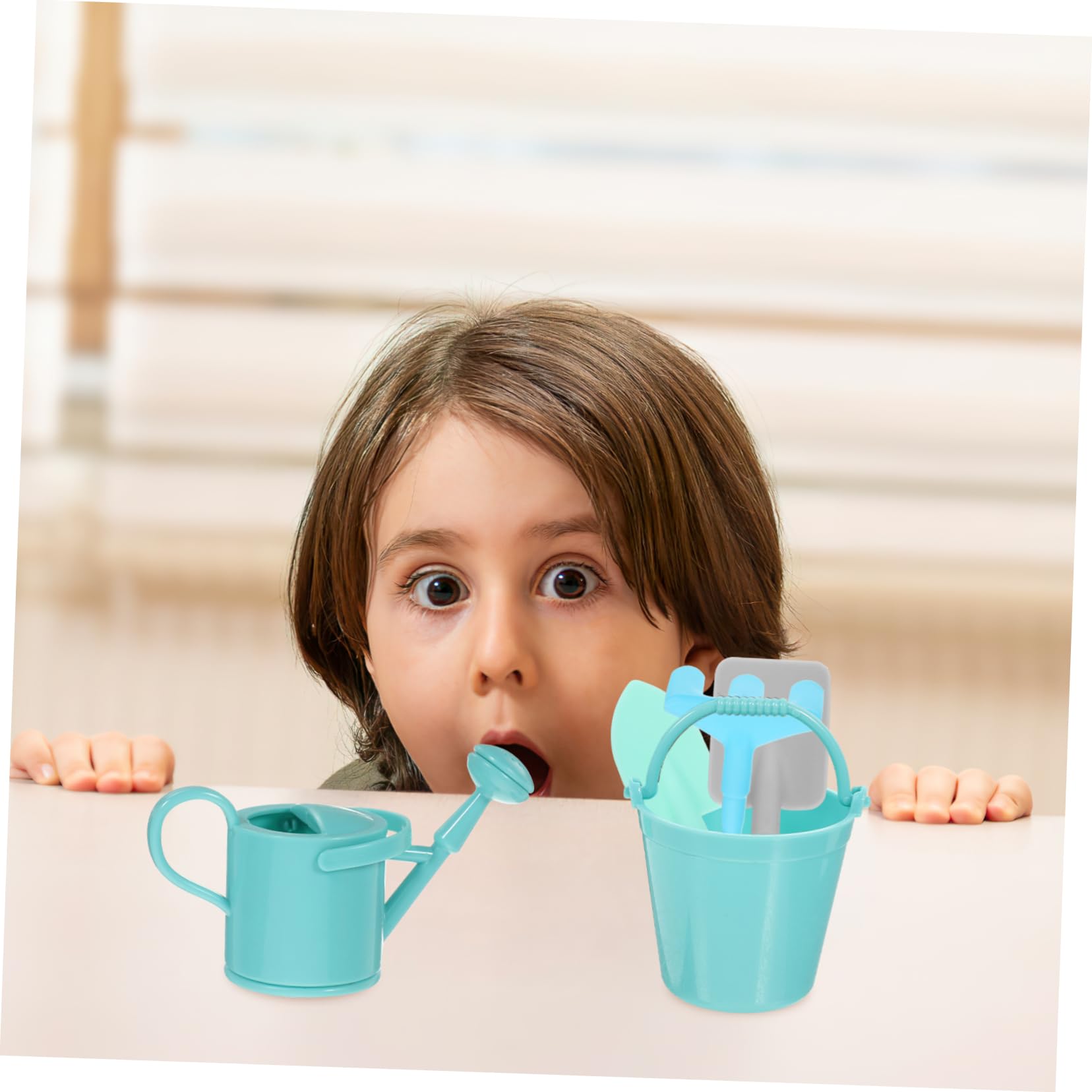 Totority Simulation Mini Sprinkler Rake Set Garden Tool Decorations for Home Themed Bonsai Decor 2 Sets