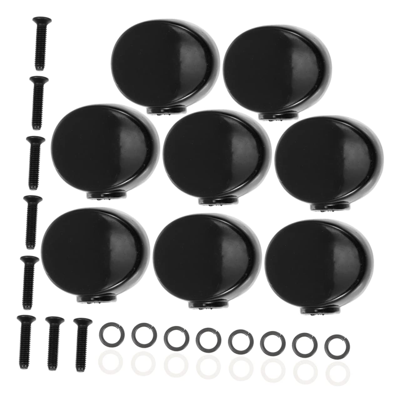 COSMEVIVI 8pcs Guitar Tuning Peg Buttons Metal Tuning Key Heads for Acoustic Instruments Comfortable Grip Elegant Design Includes Screws Washers
