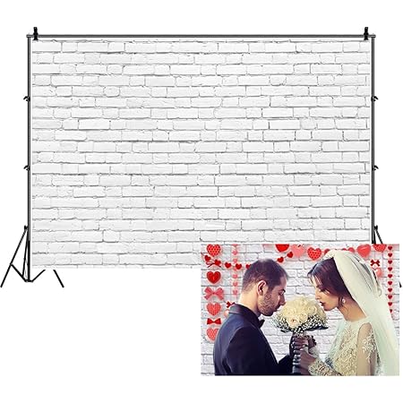5x7ft White Brick Wall With Wooden Floor Photography - View #9
