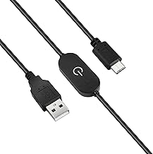 GINTOOYUN USB Power Switch Cable USB 2.0 A to Type C Male LED Touch Dimmer Cable Monocolor Dimming On Off Switch Controller DC 5V for Phone, USB Fan, LED Strip, etc (1m/3.28ft)