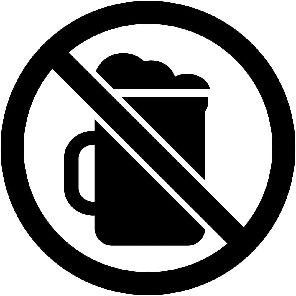 Amazon お酒 ビール禁止マークのカッティングステッカー光沢タイプ 耐水 屋外耐候3 4年 クリックポストにて発送 黒 50 ウォールステッカー オンライン通販