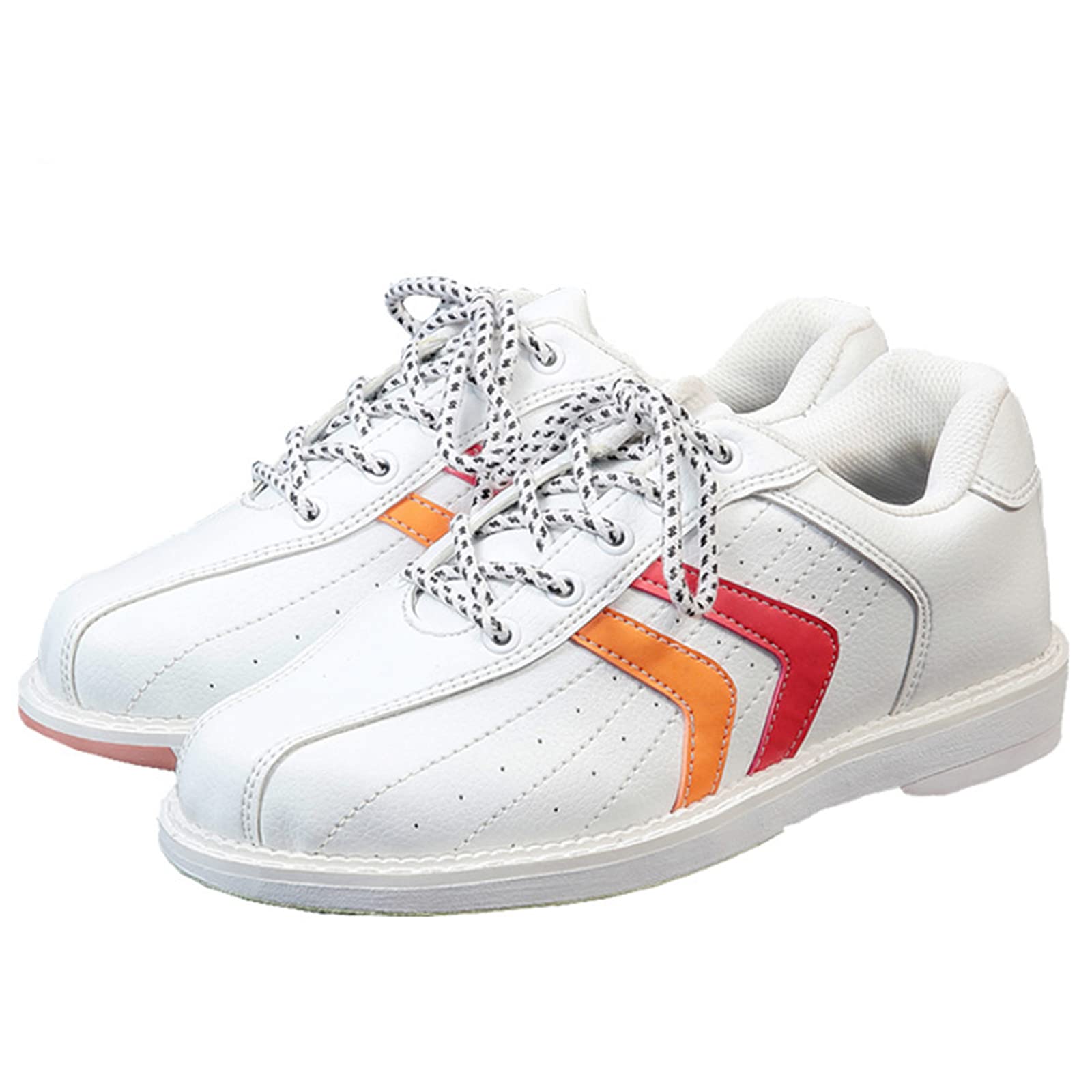 SDEQA Scarpe da Bocce da Uomo Scarpe da Bowling per Principianti E Avanzati Allacciate in Pelle Antiscivolo Leggere