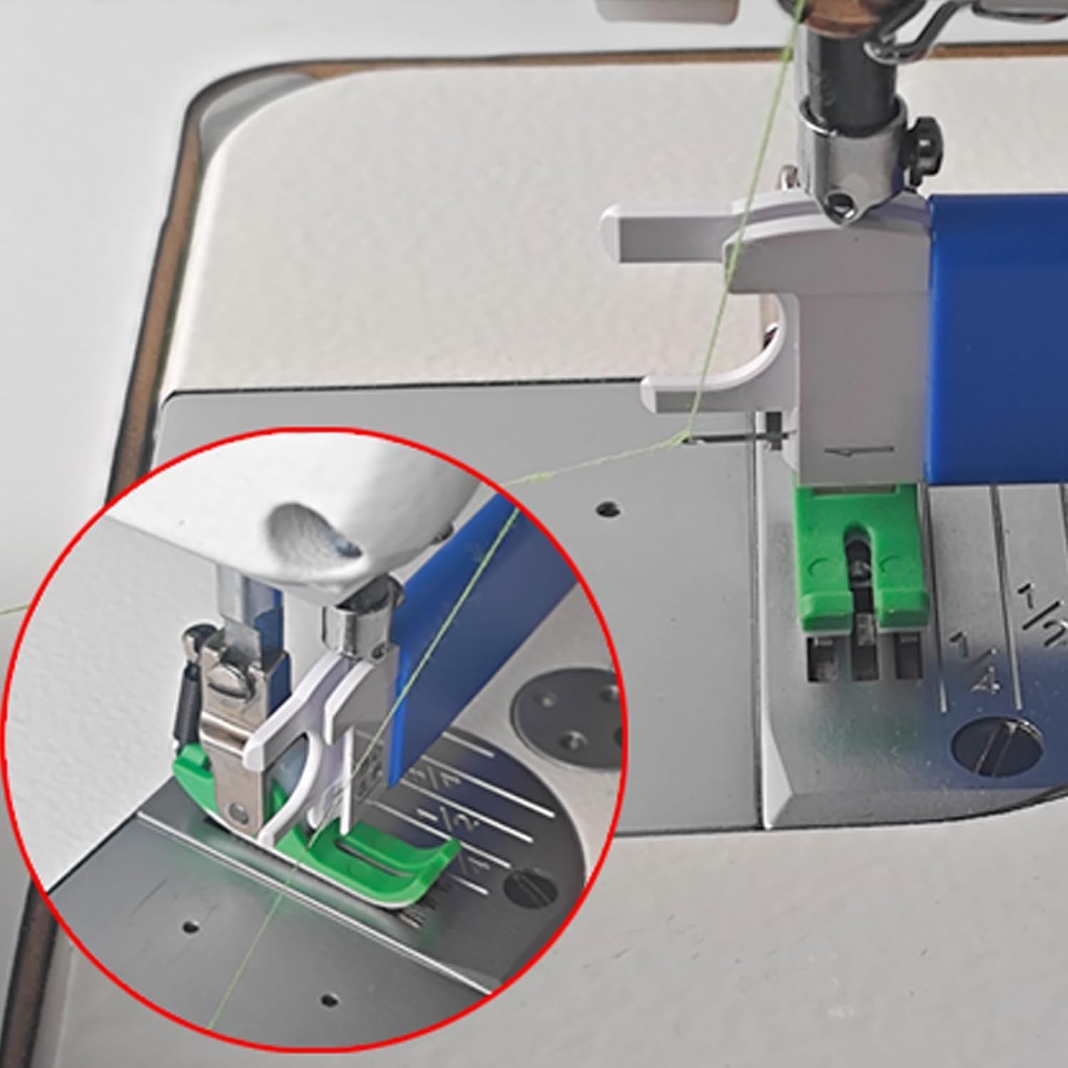 YICBOR Sewing Machine Needle Threader Tool Set Come with 2pcs Upgraded Polygonal Magnetic Seam Guide for Sewing Machine and 1pc Automatic Needle Threader with Seam Ripper
