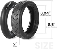 Vista 2 de AR-PRO (2 juegos) Neumático de scooter de 8.5" x 2 y tubos interiores, ruedas de repuesto neumáticas 50/75-6.1 con válvula recta, compatible