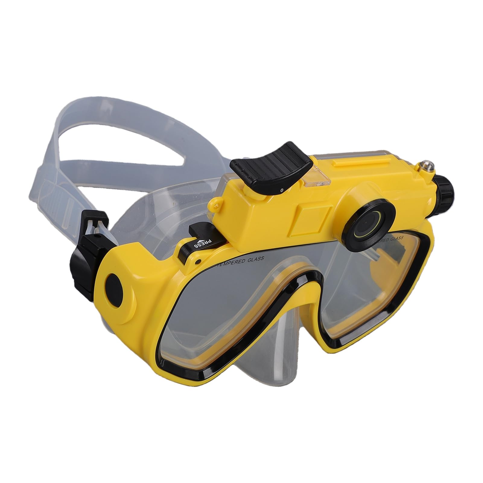 Gafas de Buceo con Cámara, Video 2K, Ángulo Amplio 100 Grados, | Impermeable hasta 15 M, Falda de Silicona, Vidrio Templado, Cámara Subacuática, Compatible con App, Ideal para Snorkel y