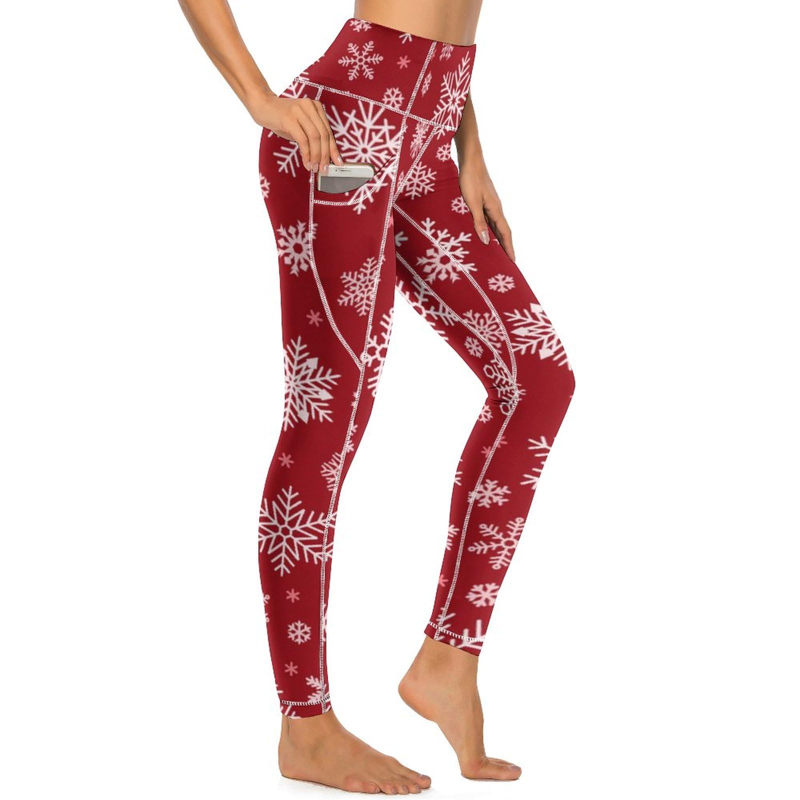 Leggings for Women Thick High Waisted Soft Tummy Control No See Through Workout Running Yoga Pants with Pockets