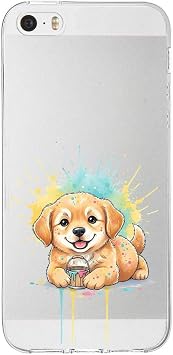 iPhone 5S ile Uyumlu Splash K pek Tasar ml  Slimfit  effaf Silikon K l f