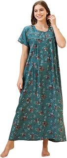 AV2 Women Printed Cotton Nightwear Nighty|Womens Night Wear Maxi-7282 Price In India