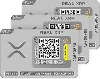 Ballet XRP Cold Storage Card Wallet - Real Series - Secure Physical Metal Crypto Card for Long Term Holding (3-Pack)