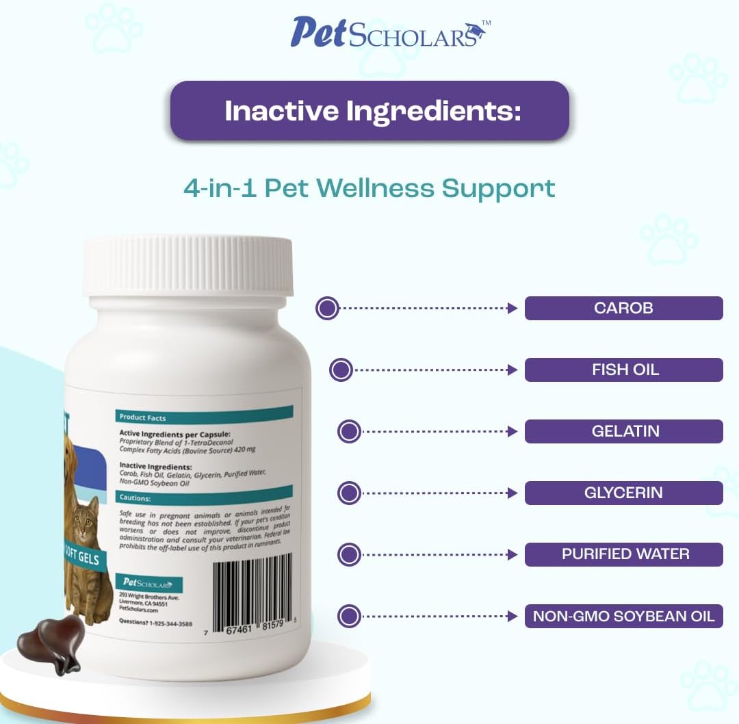 1TDC Dental & Joint Health Softgel Supplement for Dogs & Cats, Supports Oral Health, Stamina, Mobility, Muscle Strength & Recovery, Maintains Skin & Coat Health of Pets (120 Soft Gels)