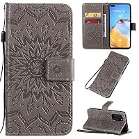 Custodia A Portafoglio In Pelle PU Con Supporto Per Huawei P40 Pro Plus – Marrone Vintage