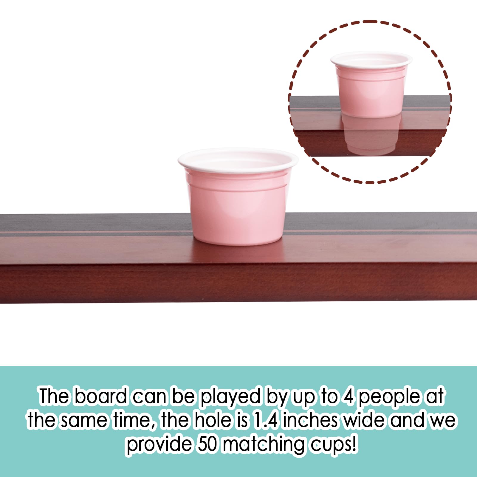 Extguds Tabla de esquí de chupito, 4 personas para beber, juegos de esquí: 1 tabla de beber + 50 bonitos vasos de chupito, perfecto para vacaciones, bodas, bares, reuniones familiares, celebraciones,
