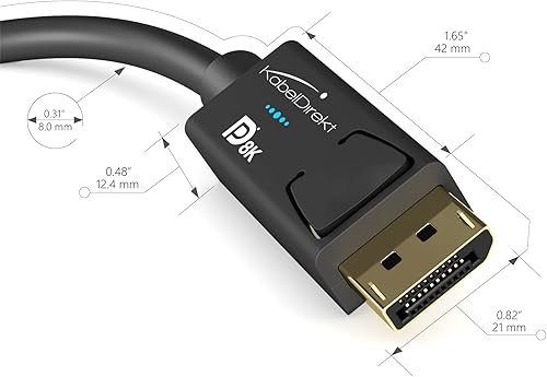 Miniatura 3 de CableDirect - Cable DisplayPort y DP de 8 K, blindaje especial A.I.S. y certificación VESA oficial - 15 pies (para PC de juegos DP 1.4, portátiles,