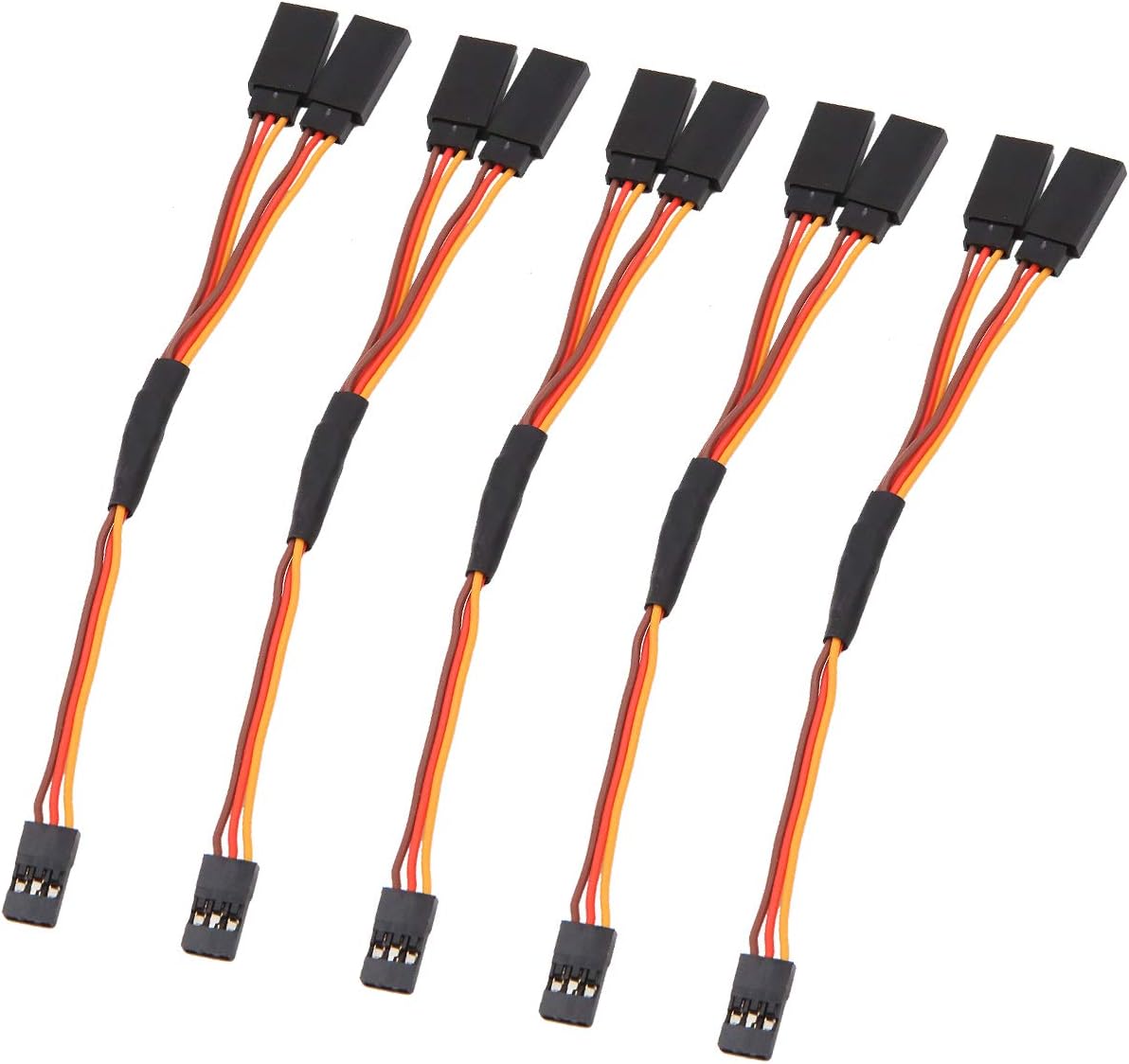5pcs 150mm Y Type Extended Line Extension Lead Wire Cable for Futaba JR Y Harness Servo Lead Extension