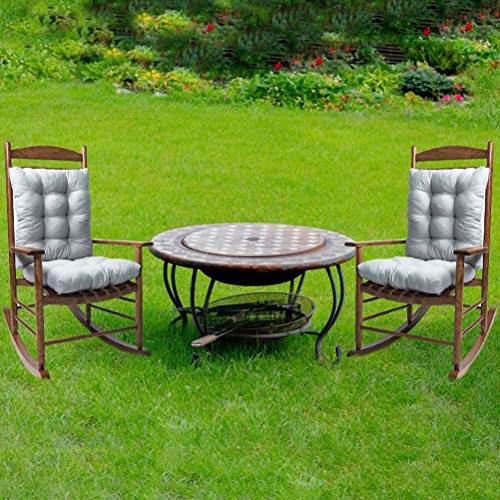 Outdoor Chair Cushions, 2-Pack Grey Garden Seat Pads for Rocking Chair Rattan Chair, Sofa with Vacuum Pack - Image 2