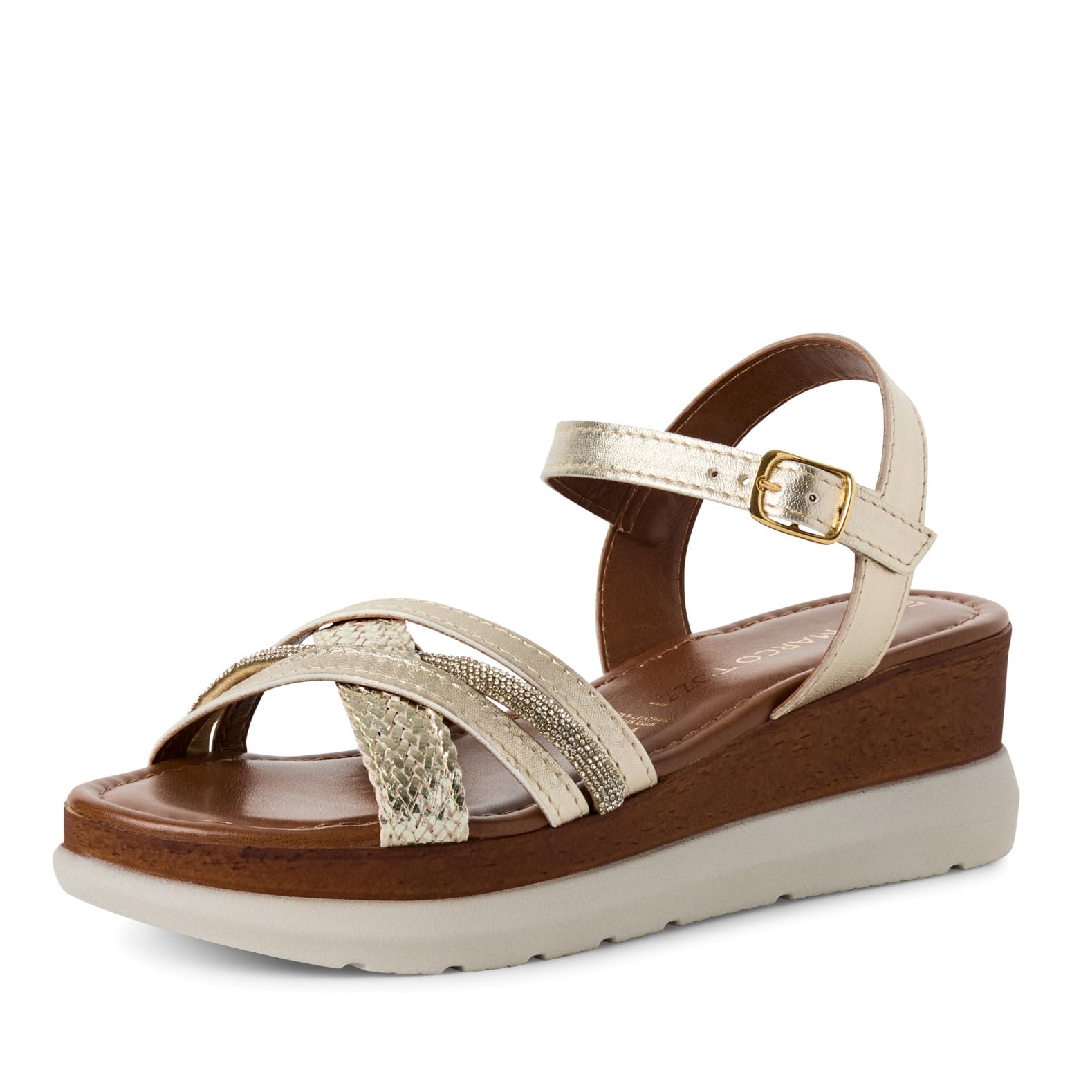 MARCO TOZZI Women's Sandale 2-28396-44, Metallic, 9 UK