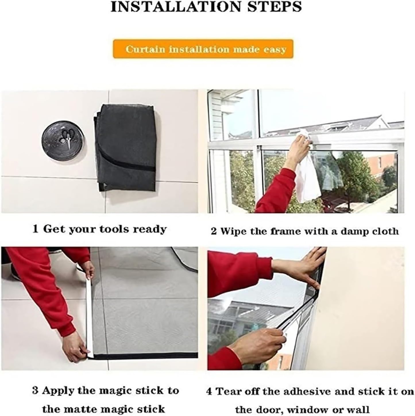 JUNENTER 強化猫用スクリーンドア フライドア 頑丈なペット防止スクリーンドア ジッパー付き 犬や猫が家から逃げ出すのを防ぐ