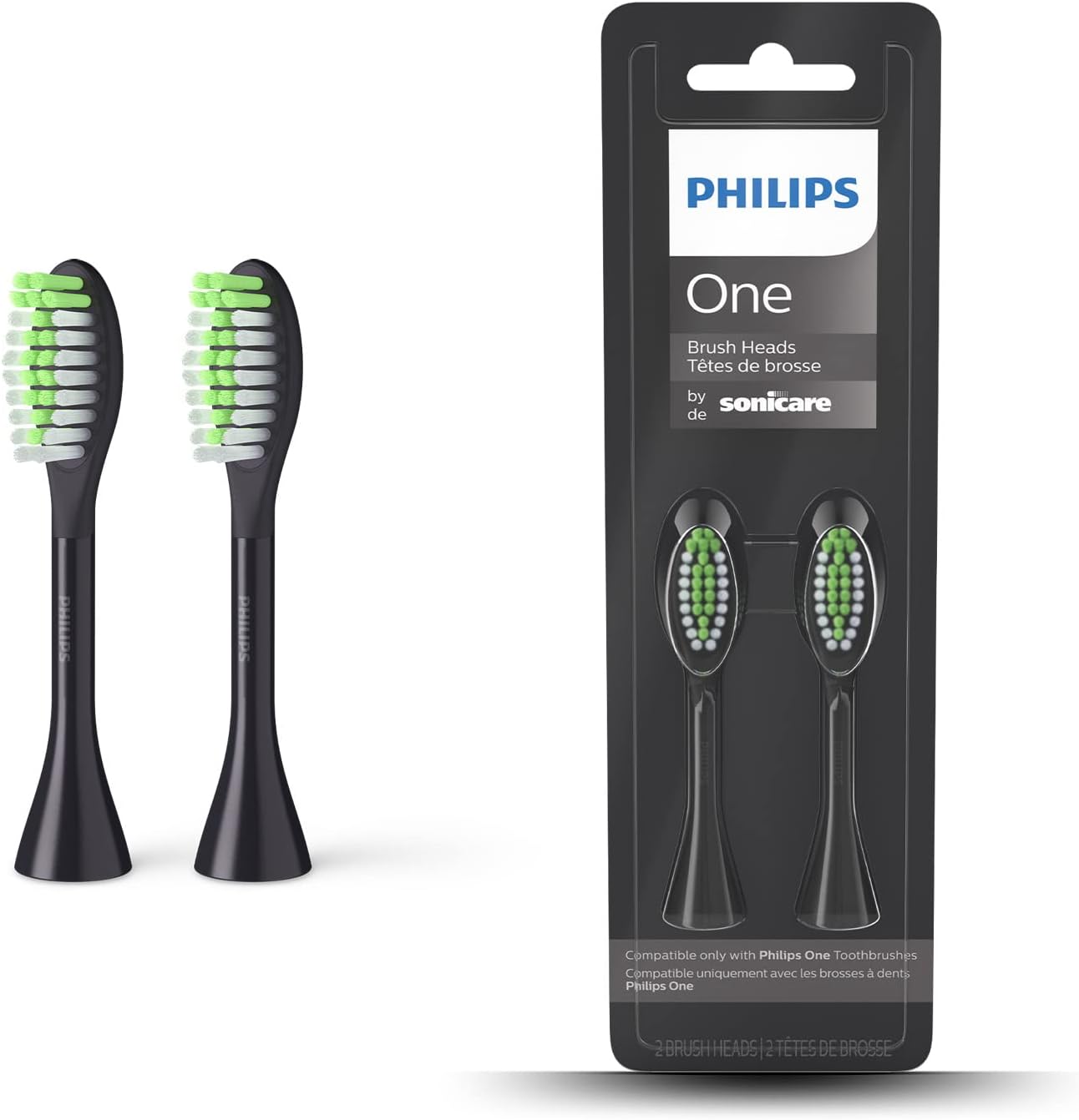Philips One Electric Toothbrush Brush Head Pack of 2 (Model BH1022/06