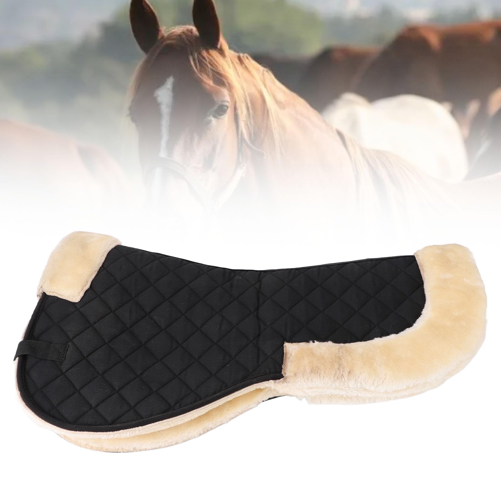 Tapis De Selle Demi - Bleu - Confortable Et Pratique - Neuf