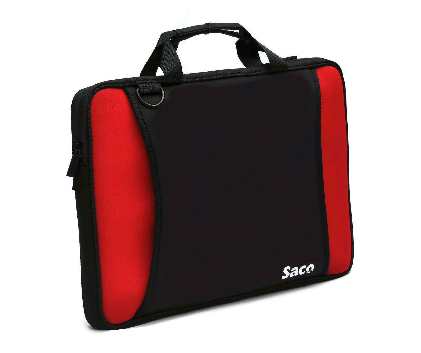 Saco Shock Proof Slim Laptop Bag with Shoulder Strap for Asus 1015E-CY041D Netbook - 11.6 inch -Red & Black (B00R1FYUKS) Amazon Price History, Amazon Price Tracker