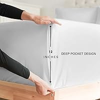 Vista 20 de Japanese Cherry Blossom Sheets California King Sheet Sets - Bed Sheets for Kids Boys Girls, Ink Painting Sheet Set with Deep Pocket Fitted Sheet