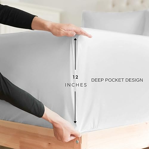 Miniatura 6 de Sábanas japonesas tamaño King  Sábanas de cama de estilo asiático, microfibra suave y bolsillo profundo, sábanas y fundas de almohada estampadas sin