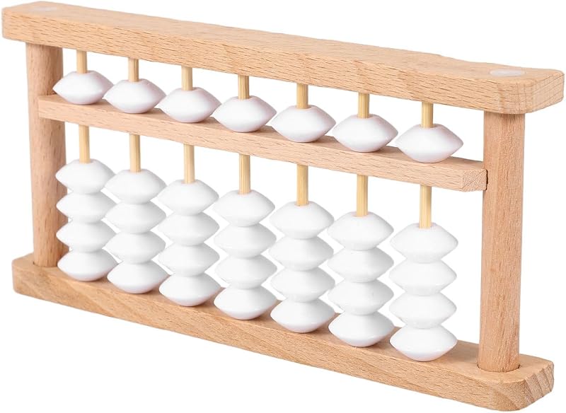 Toddmomy Ábaco escolar tradicional de madera para aprender aritmética, conteo educativo para estudiantes, herramienta matemática ligera para práctica y educación matemática