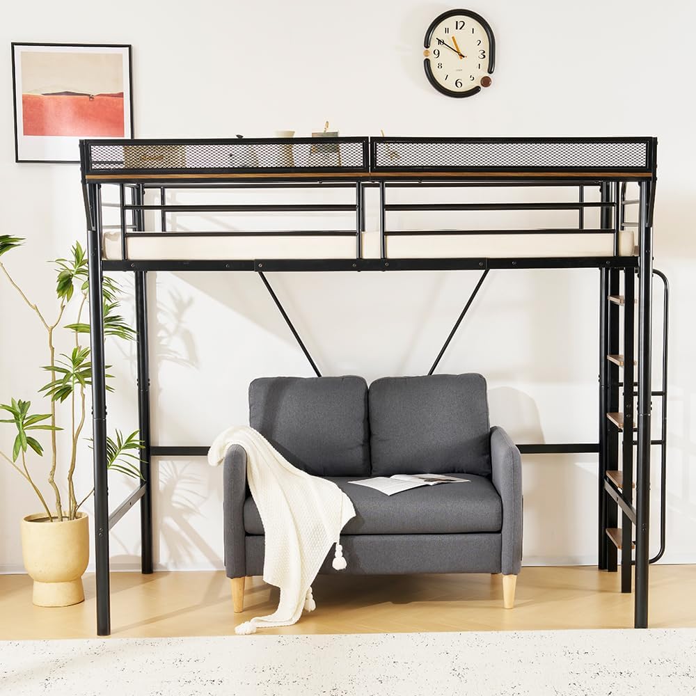 Donext システムベット ロフトベッド 耐荷重150kg シングル コンセント