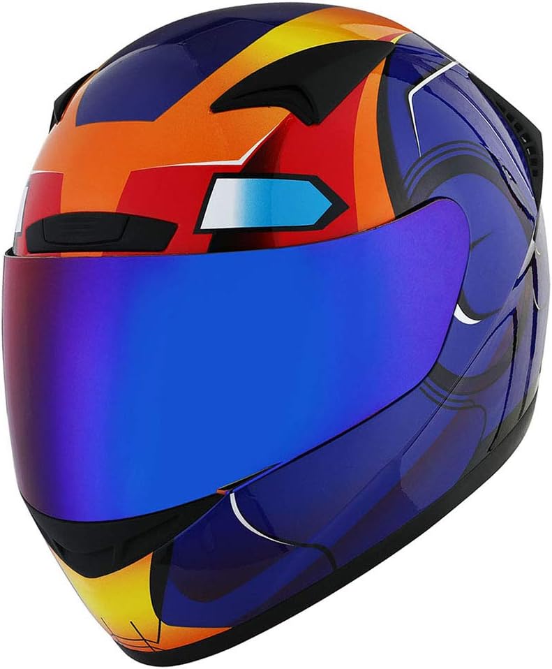 1STORM Motorcycle Bike Full FACE Helmet Booster Skull