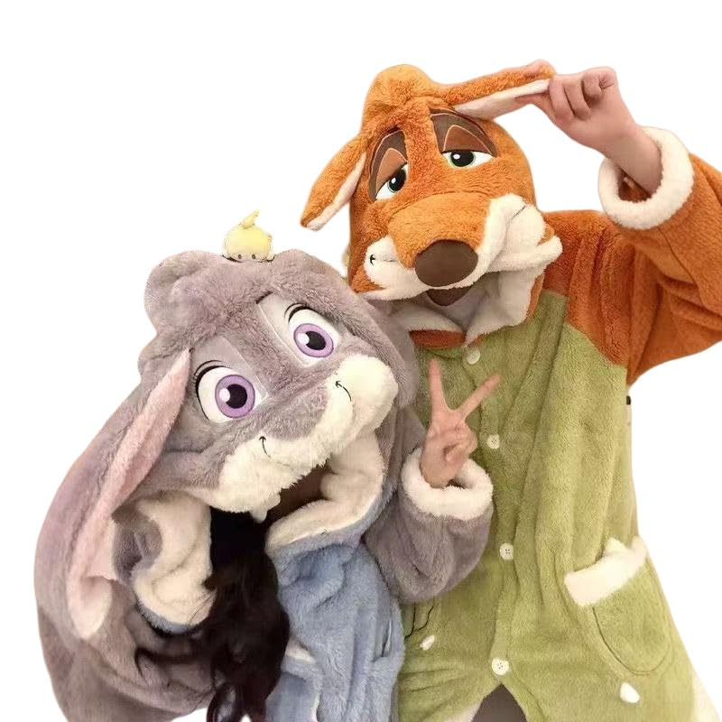 Amazon.co.jp: パジャマ ズートピア 寝巻き 着ぐるみ フード付き