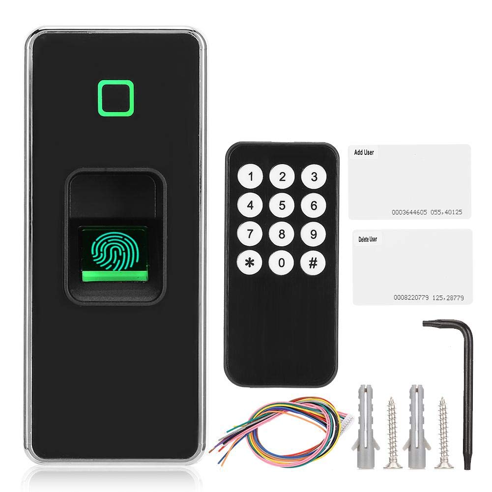 Wejście drzwiowe na czytnik linii papilarnych, wodoszczelny system kontroli dostępu RFID, czytnik linii papilarnych, inteligentny zamek do drzwi do biura w domu – obsługuje 200 użytkowników linii papilarnych