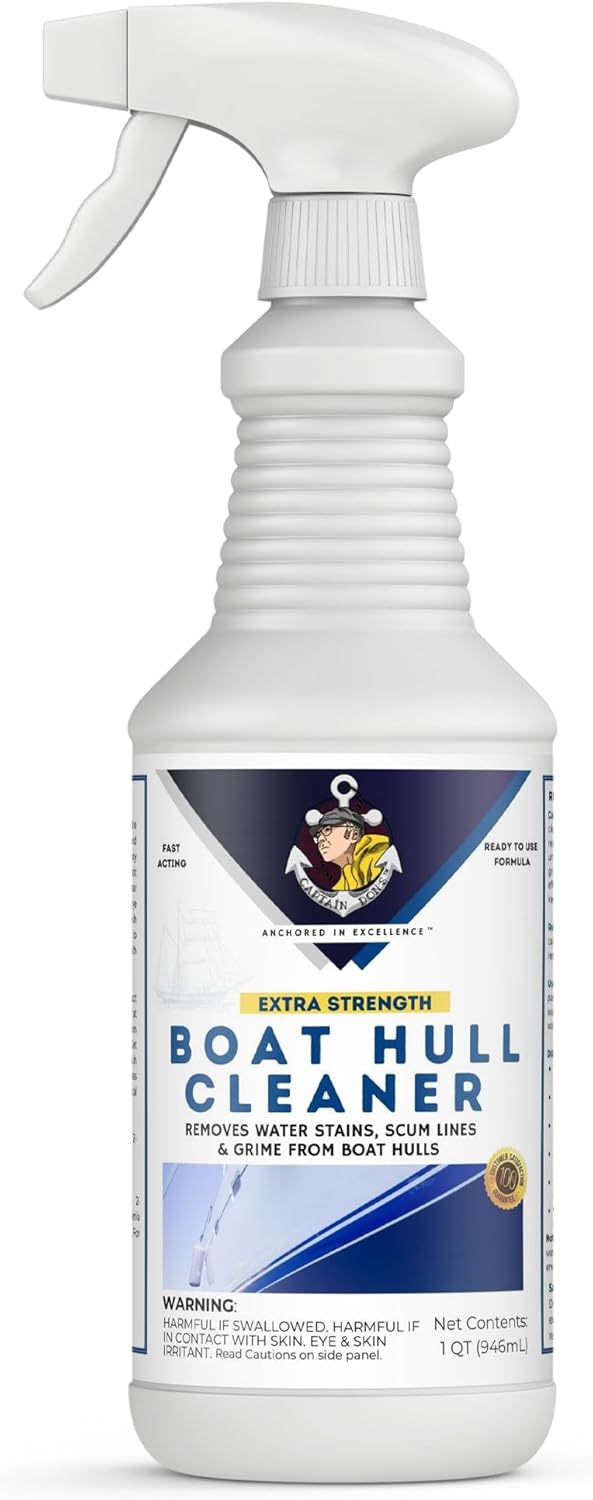 Captain Don's Boat Hull Cleaner – Marine-Grade Formula for Water Spot Removal and Fiberglass Stain Cleaning – Must-Have Boat Cleaning Supply