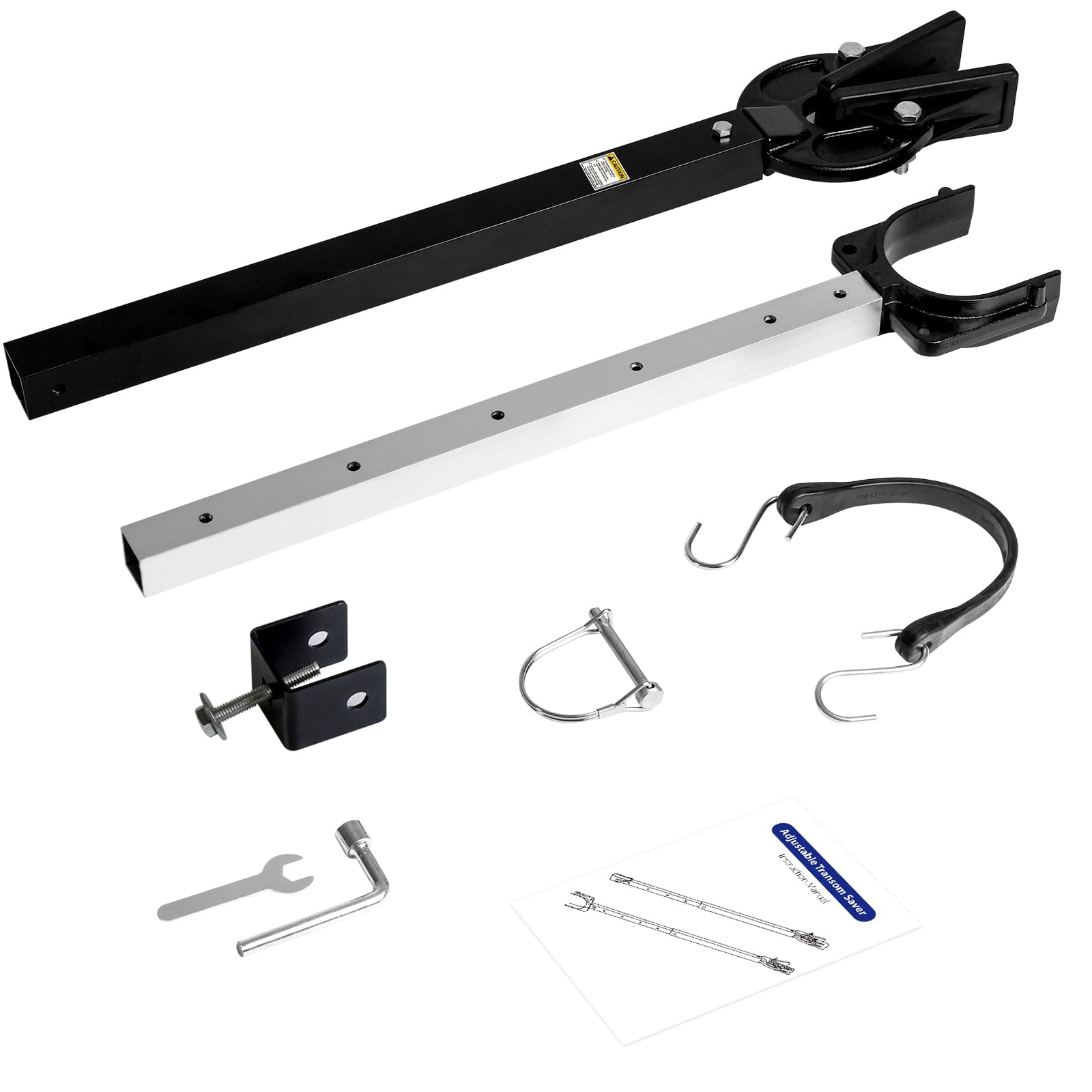 Support réglable de moteur de bateau télescopique et tête composite