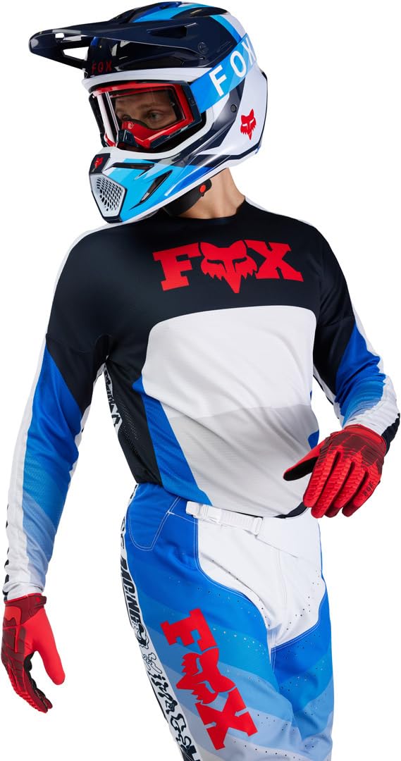 Fox 360 Fade Maglia da motocross, bianco/blu, M