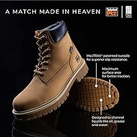 Vista 4 de Timberland PRO 6IN Direct Attach MaxTRAX - Botas de trabajo antideslizantes con punta de acero para hombre