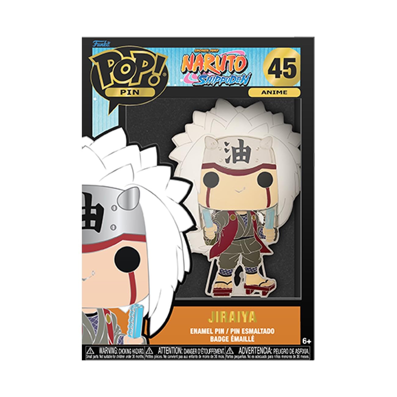 Badge Jiraiya Funko Pop Naruto en émail, idée cadeau pour geek