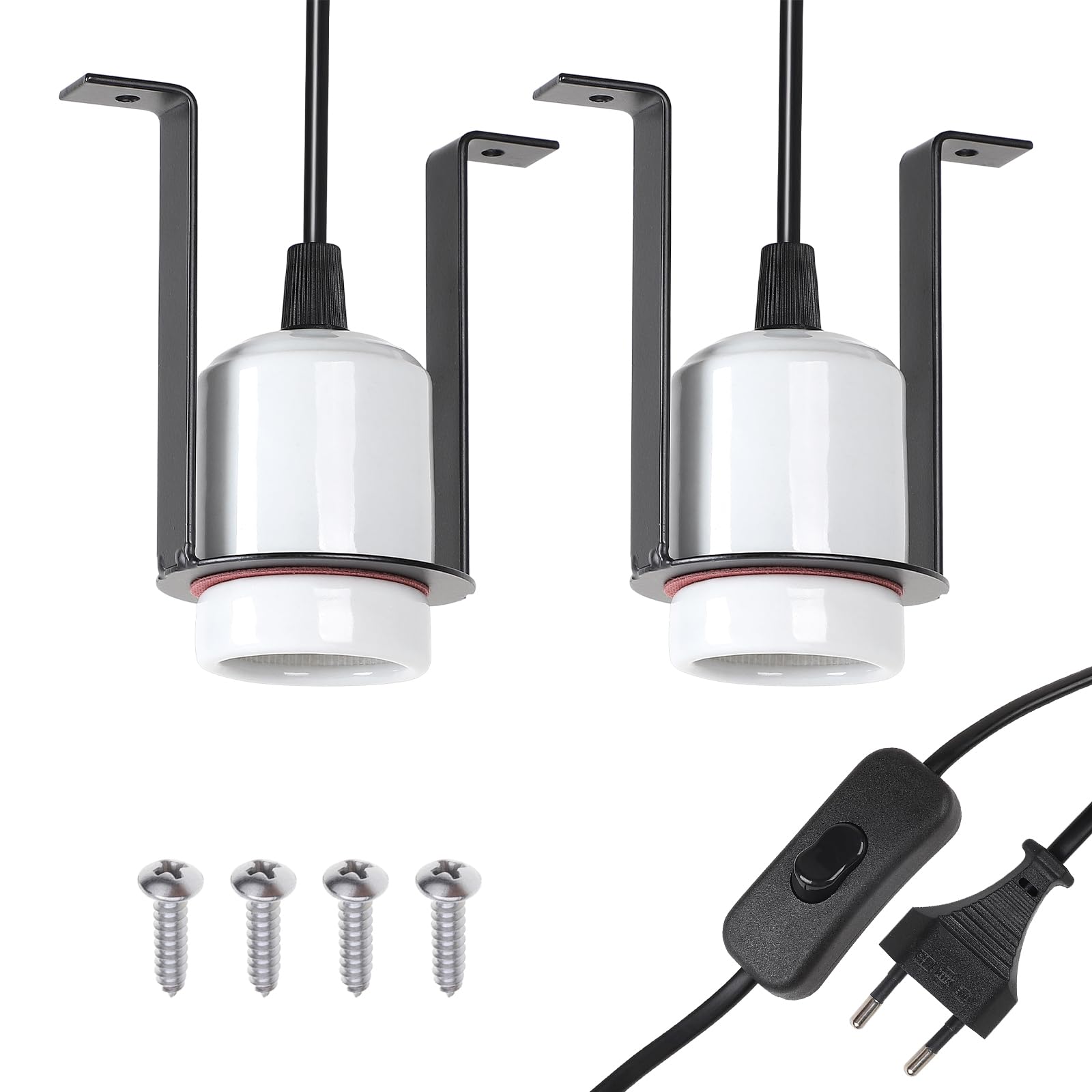 CPROSP Lámpara uvb Tortugas, Calefacción para Reptiles y Anfibios 360 ° Orientable, Fijación para Soporte de Lámpara (2 E27 Bombilla Incluida), Cable y Enchufe de 1,8 m, Temperatura Ajustable — view 12